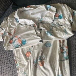 Bunny Print Pajama Set